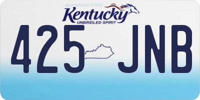 KY license plate 425JNB