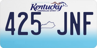 KY license plate 425JNF