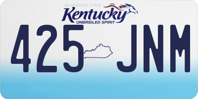 KY license plate 425JNM
