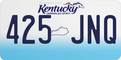 KY license plate 425JNQ