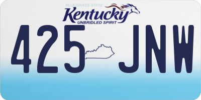 KY license plate 425JNW