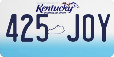 KY license plate 425JOY