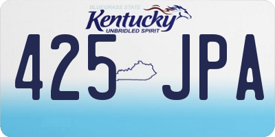 KY license plate 425JPA