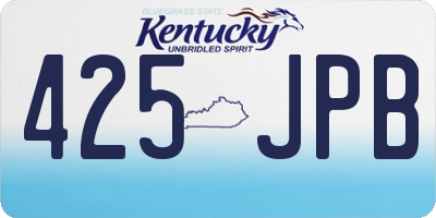 KY license plate 425JPB