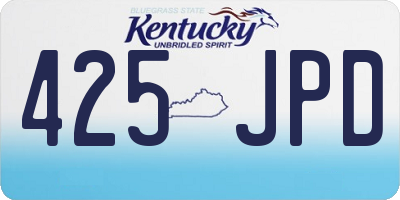 KY license plate 425JPD