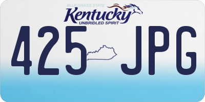 KY license plate 425JPG