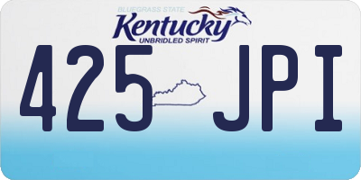KY license plate 425JPI