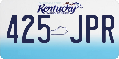 KY license plate 425JPR