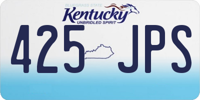KY license plate 425JPS