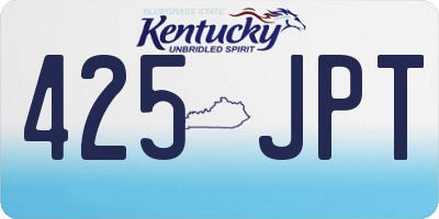 KY license plate 425JPT