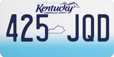 KY license plate 425JQD
