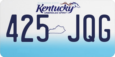 KY license plate 425JQG