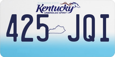 KY license plate 425JQI