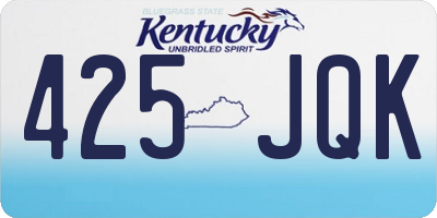 KY license plate 425JQK