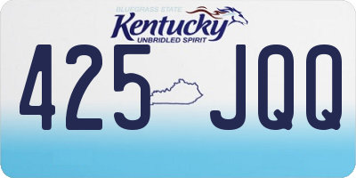 KY license plate 425JQQ