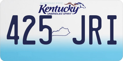 KY license plate 425JRI
