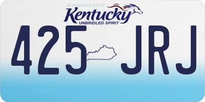 KY license plate 425JRJ