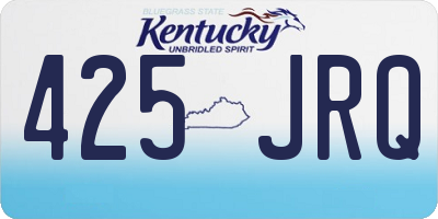 KY license plate 425JRQ
