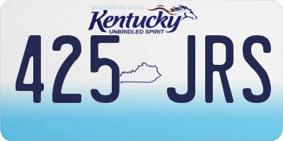 KY license plate 425JRS