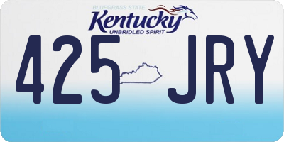 KY license plate 425JRY