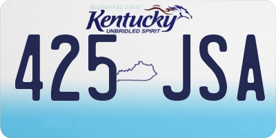 KY license plate 425JSA