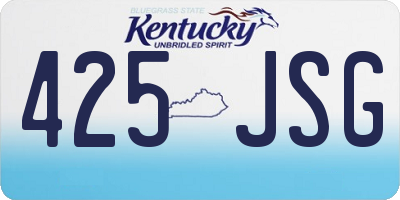 KY license plate 425JSG