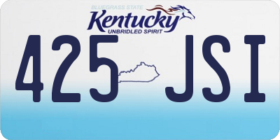KY license plate 425JSI