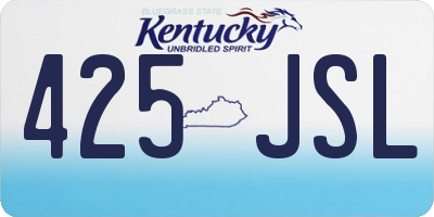 KY license plate 425JSL