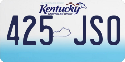 KY license plate 425JSO