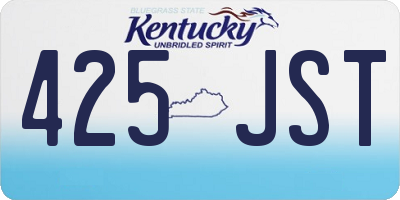 KY license plate 425JST