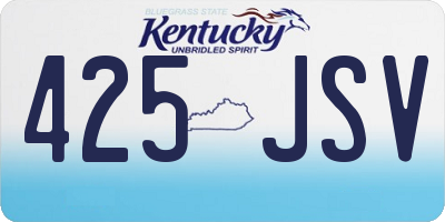 KY license plate 425JSV