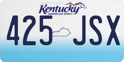 KY license plate 425JSX