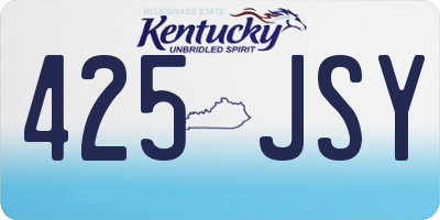 KY license plate 425JSY
