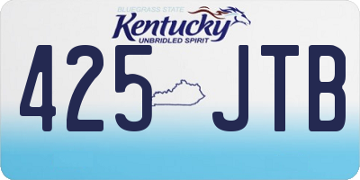 KY license plate 425JTB