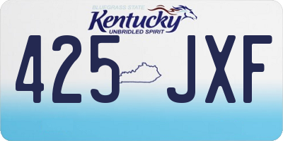 KY license plate 425JXF