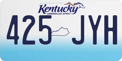 KY license plate 425JYH