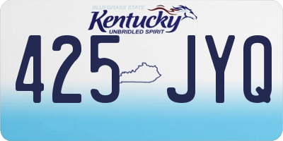 KY license plate 425JYQ