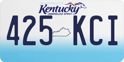 KY license plate 425KCI