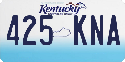 KY license plate 425KNA