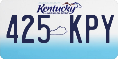 KY license plate 425KPY