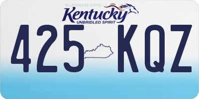 KY license plate 425KQZ