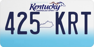 KY license plate 425KRT