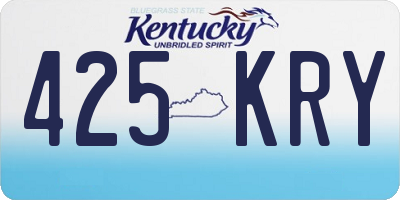 KY license plate 425KRY