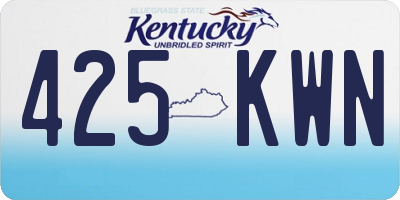 KY license plate 425KWN