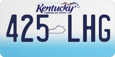 KY license plate 425LHG