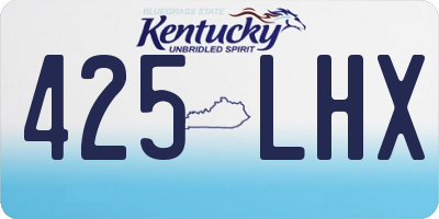 KY license plate 425LHX