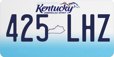 KY license plate 425LHZ