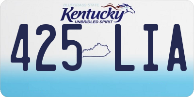 KY license plate 425LIA