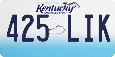 KY license plate 425LIK