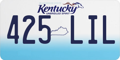 KY license plate 425LIL